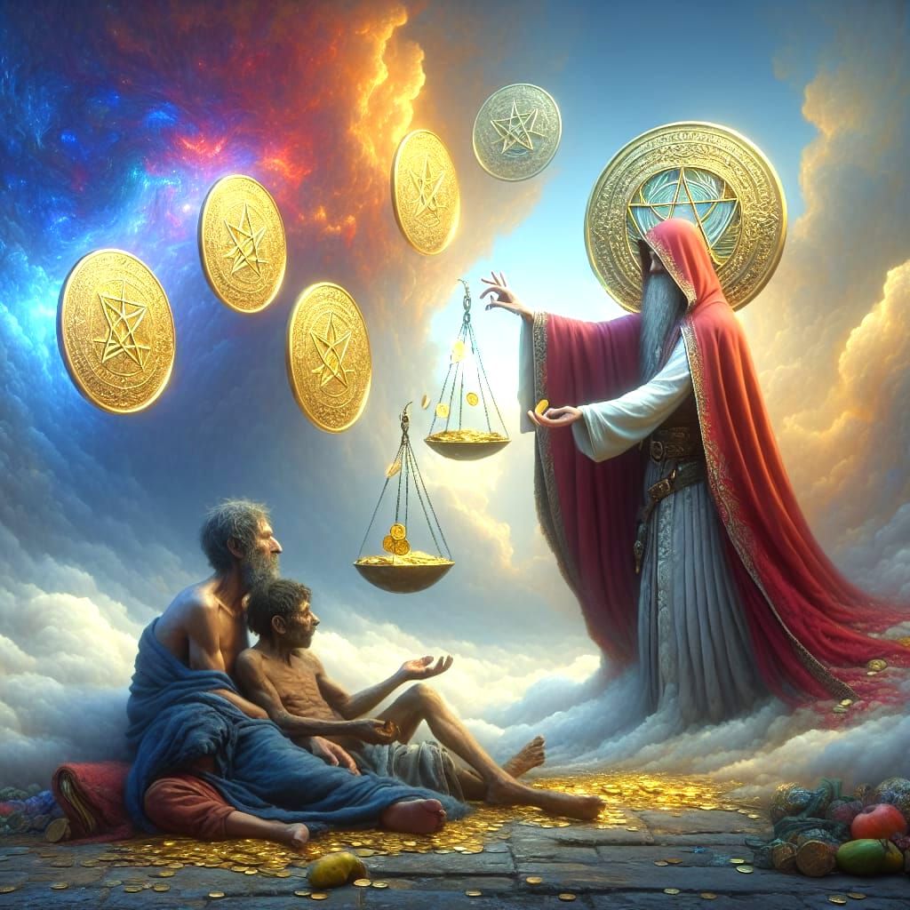 Six of Pentacles, Tarot