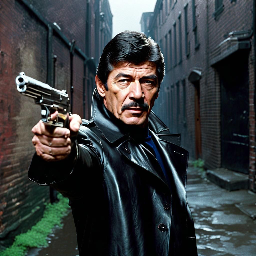 Man in Alleyway: Moody Color Portrait