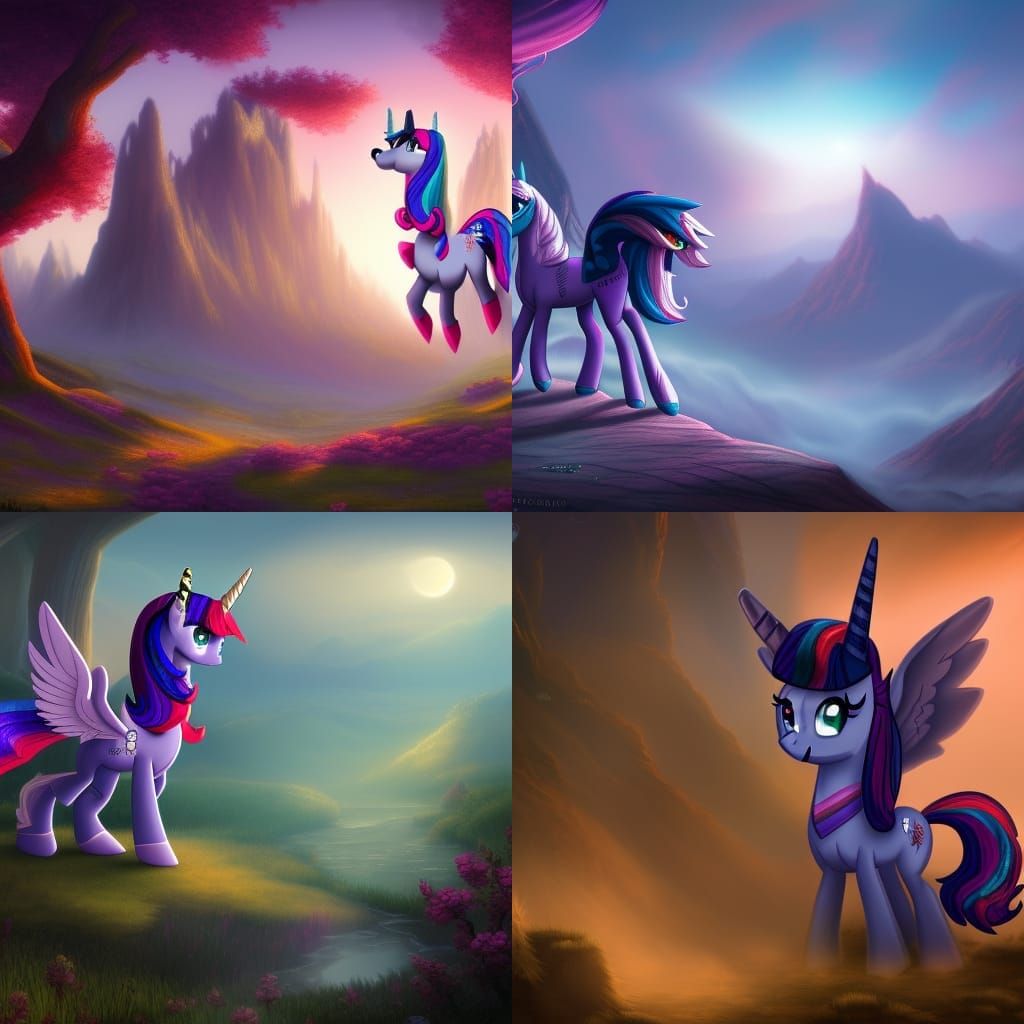 Twilight Sparkle: Detailed Matte Painting in Deep Color