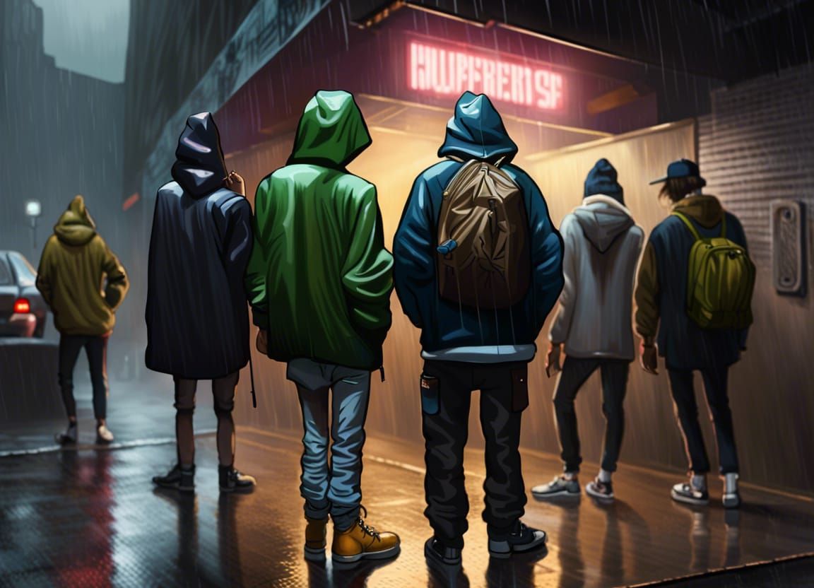 Hyperrealistic Hip Hop Scene at Underground Club