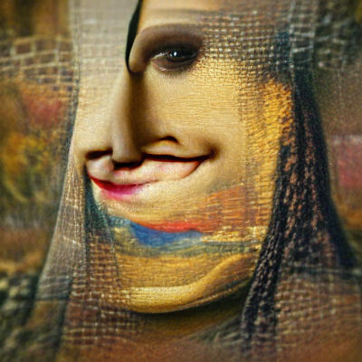 Minimalist Mona Lisa: AI Interpretation
