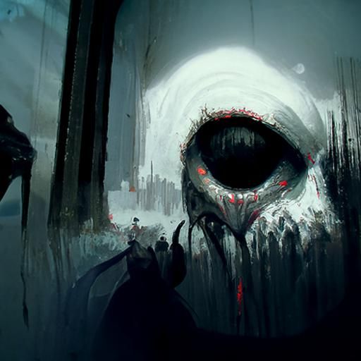 Sinister Eye Close-up: A Greg Rutkowski-Inspired Vision