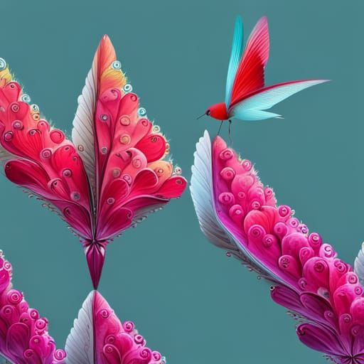 Colorful Butterfly Pattern on White Background