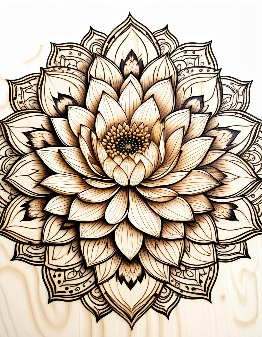 Lotus flower with mandala