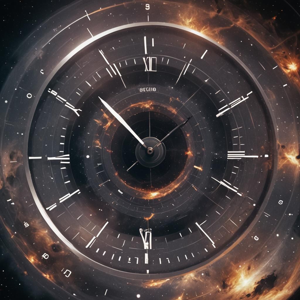 Space Clock Distorted by Black Hole: Cinematic Film
