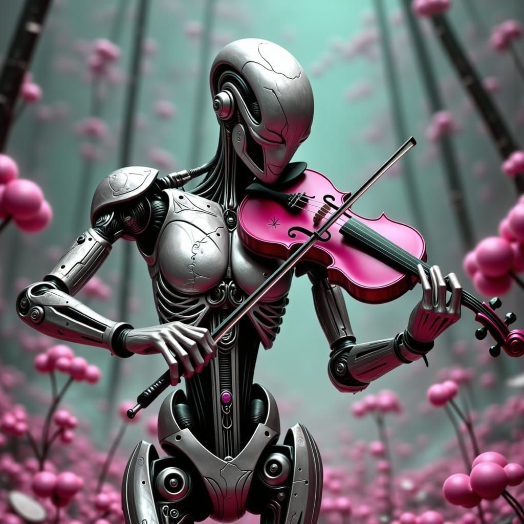 Surreal Serenade - The Fuchsia Violinist