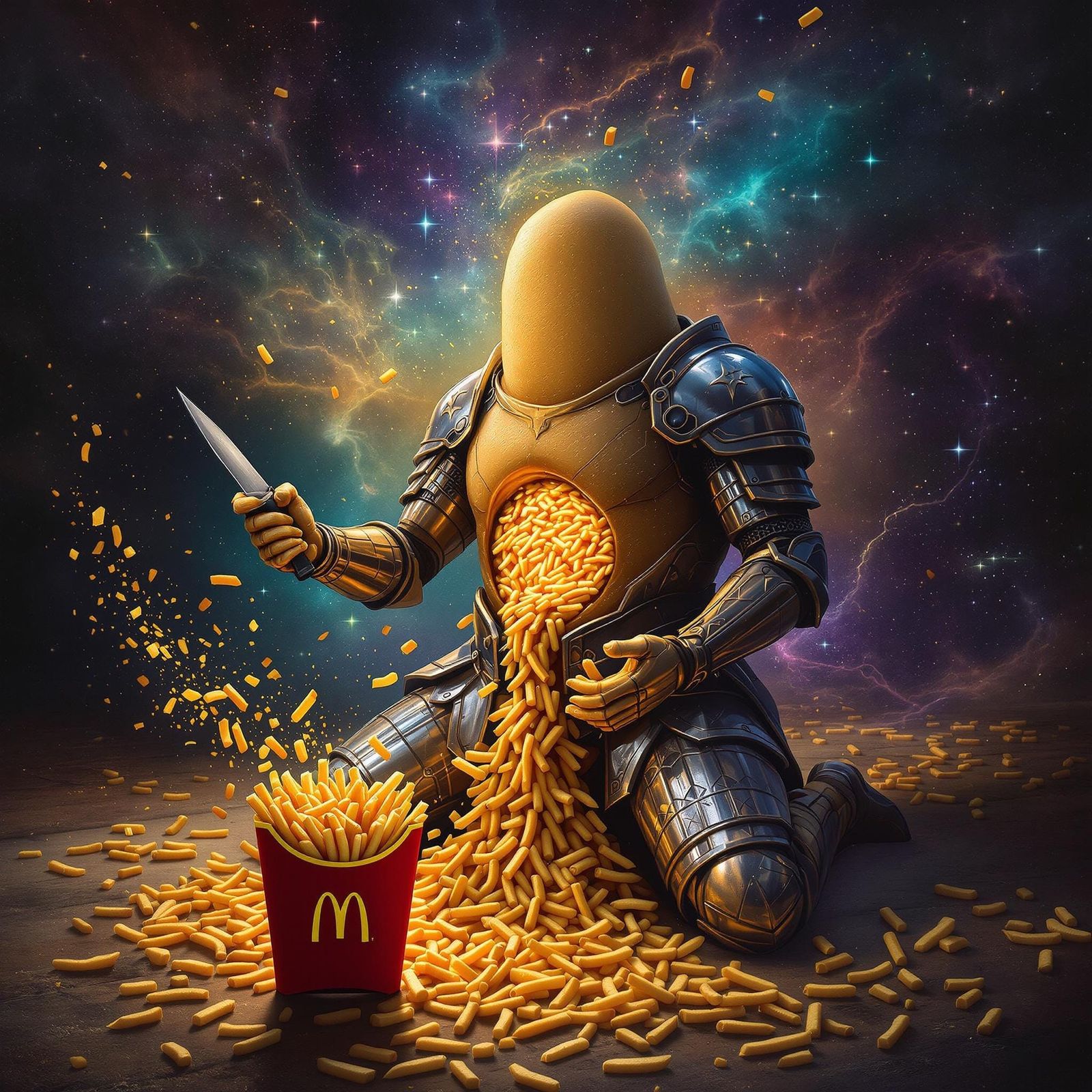 Meditative Cosmic Potato Convergence in Glorious Disarray