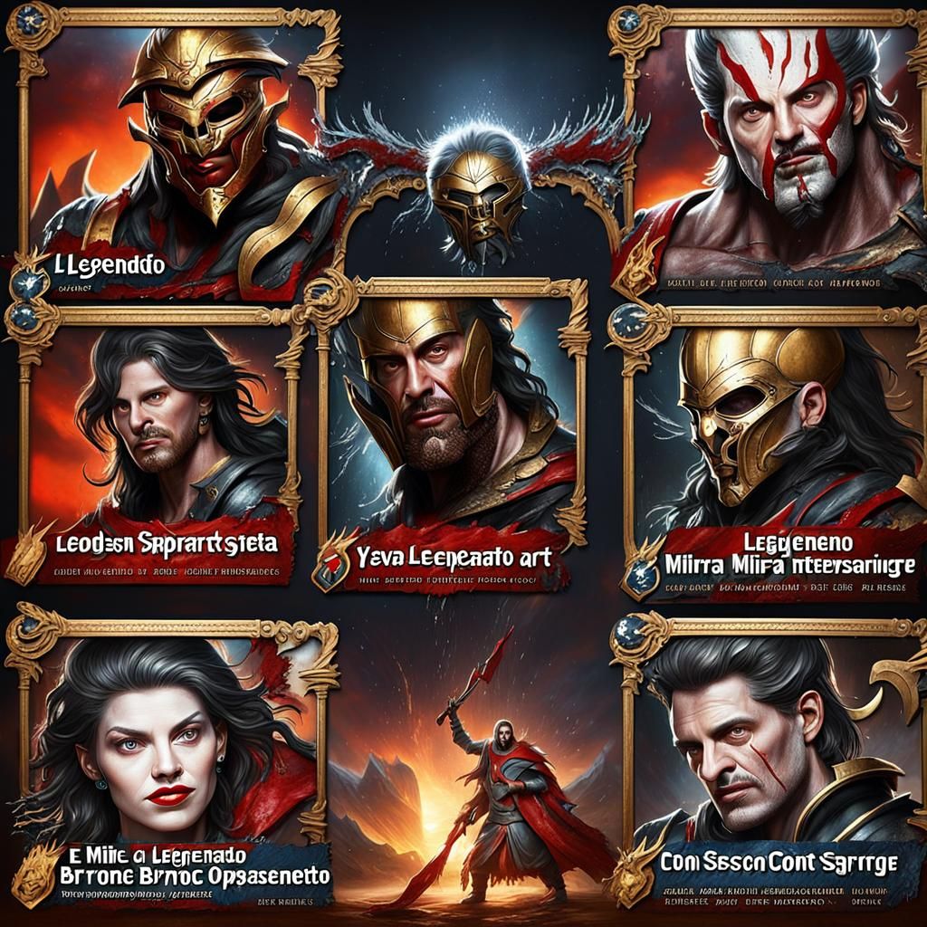 Un impresionante retrato de Leónidas, el legendario espartano, con su característico casco de combate rasgado y con rast...