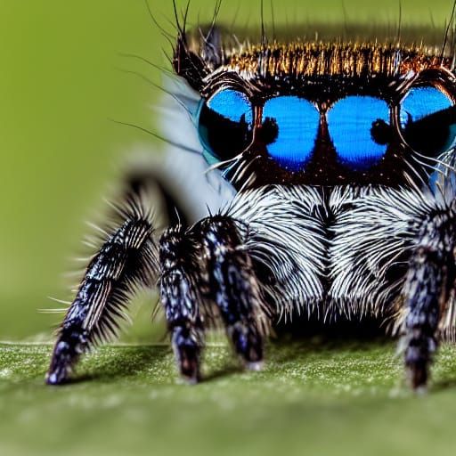 Jumping Spider in Macro Photography with Bokeh
