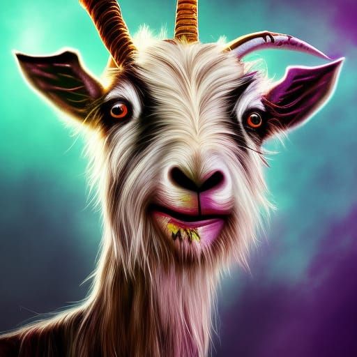 Hyperrealistic Zombie Goat Concept Art