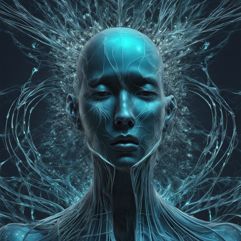 Fractal Dreamscape: Neural Humanoid in Anime Style