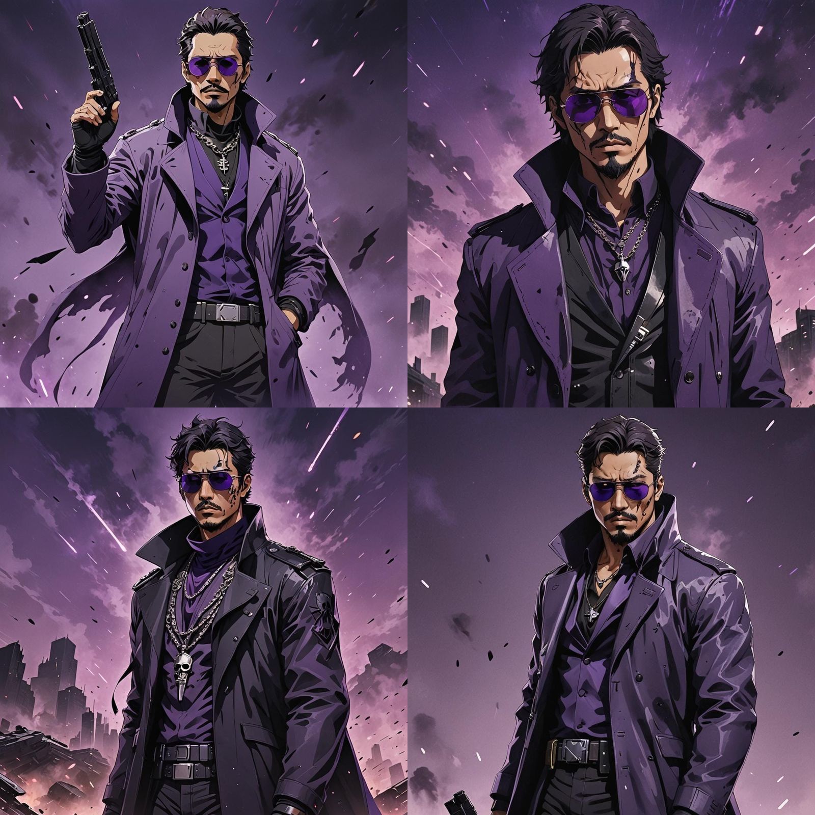 Anime Character in Wasteland Halts Laser Fire