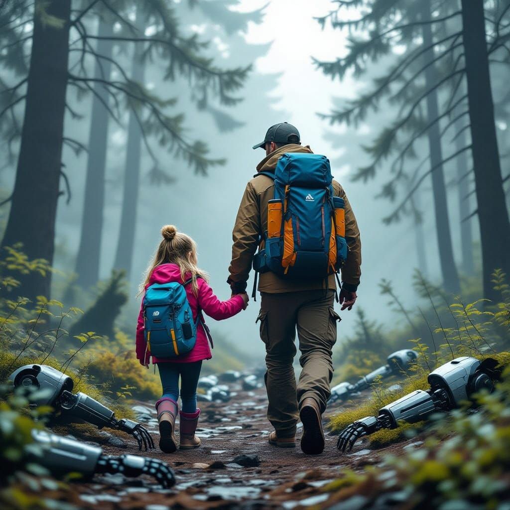Father and Daughter Explore Post-Apocalyptic Wilderness