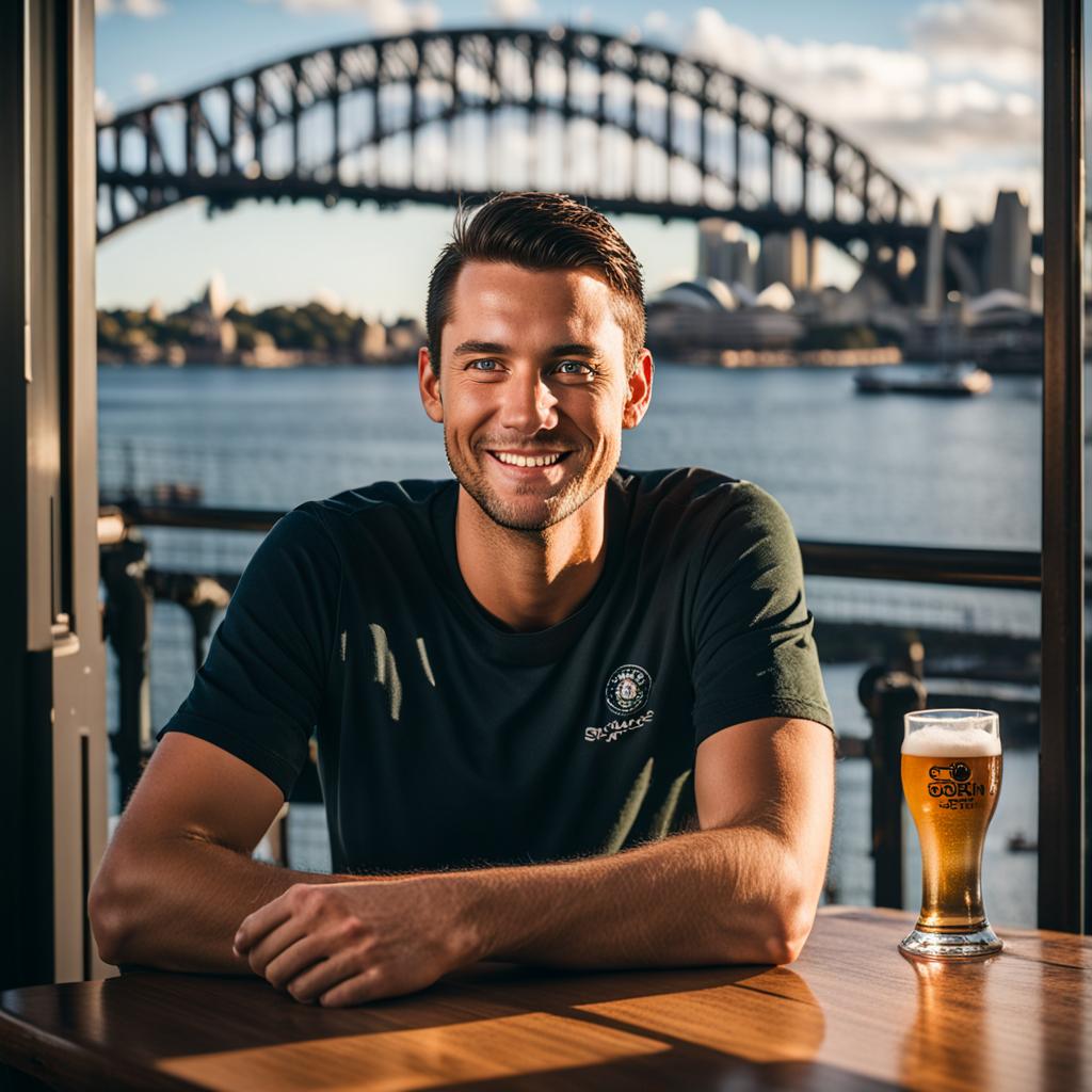 Man in Sydney Cafe: Professional Photography