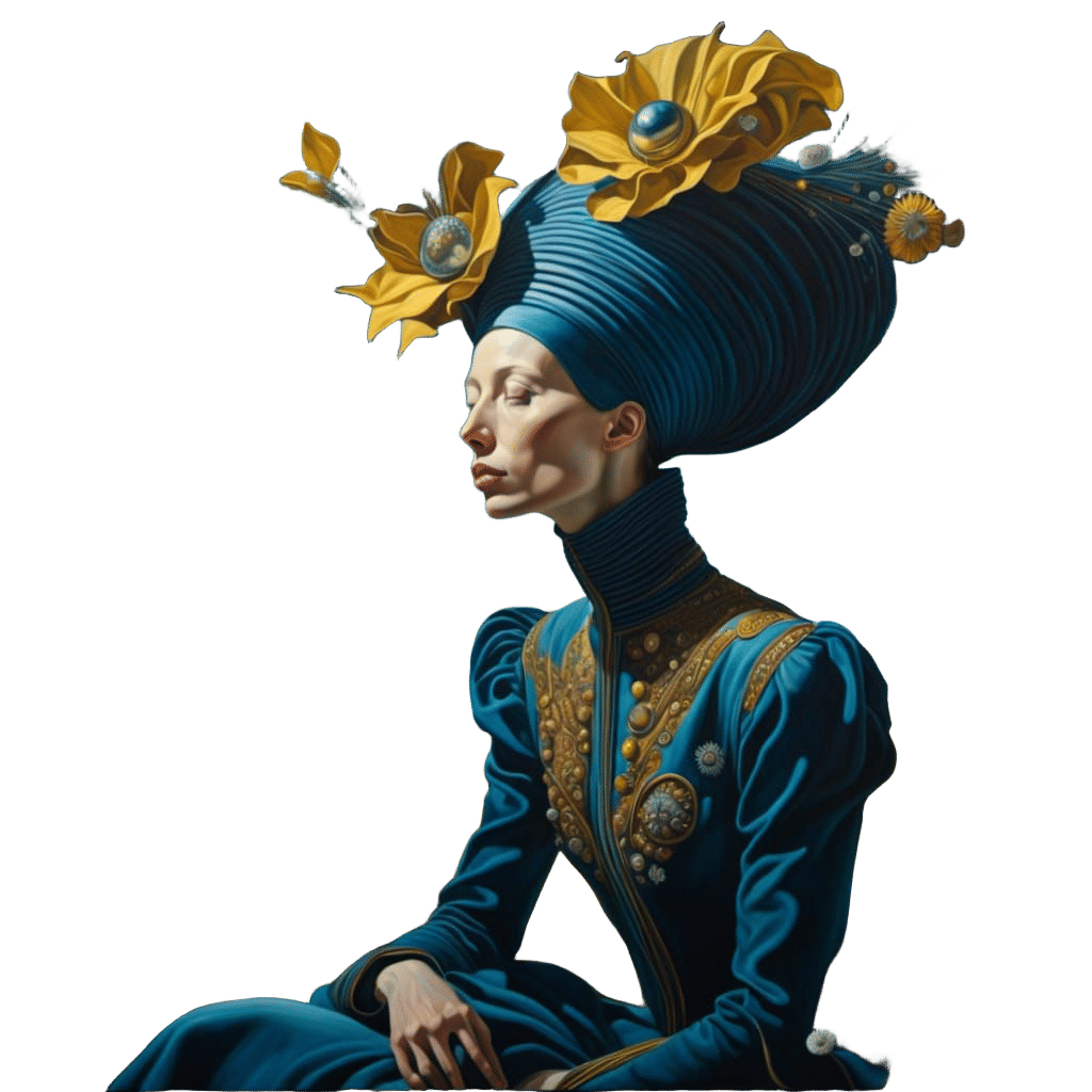 Winged Thinker in Surrealist Style