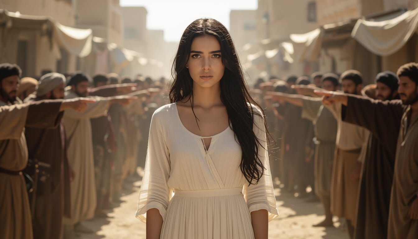 Leila in the Town Square: Cinematic Photography