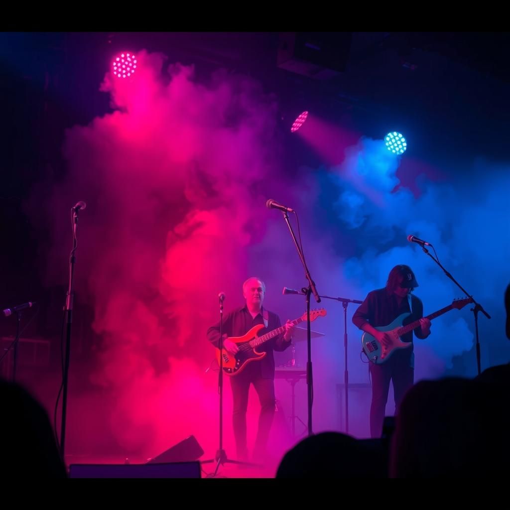 Surreal Blues Techno Fusion in Dreamlike Matte Style