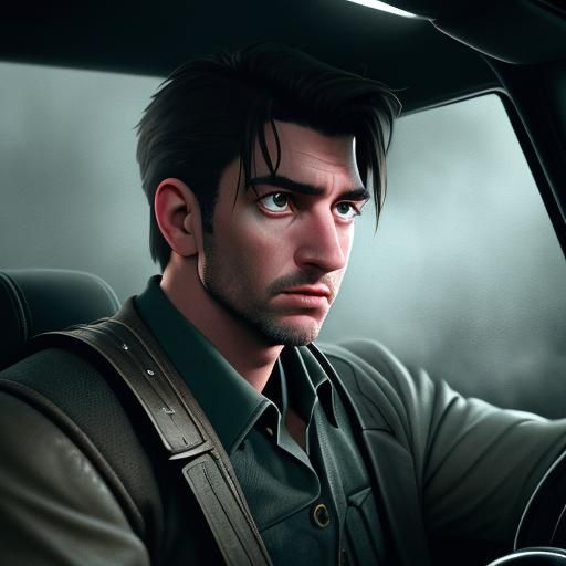 Cinematic Portrait of TV Host in Mercedes Car