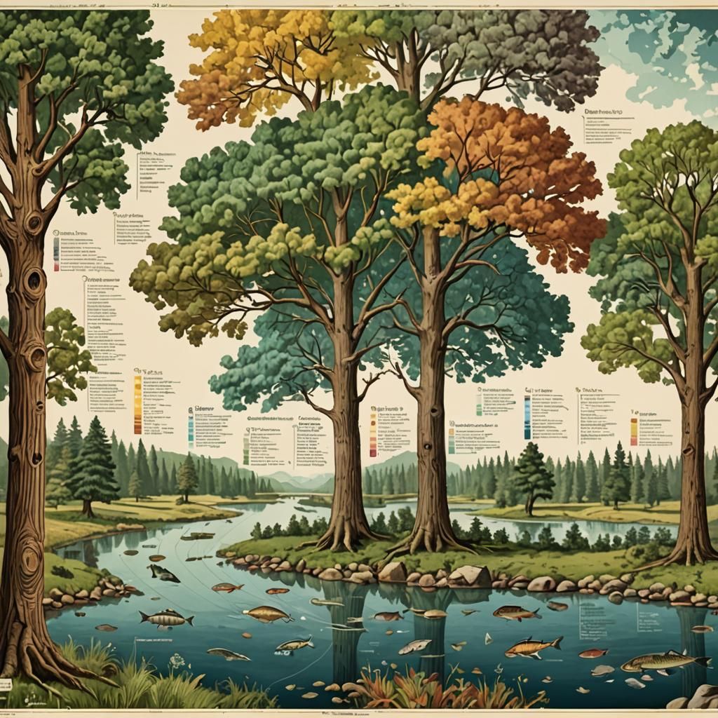 Colorful Tree Genealogy Timeline River Chart