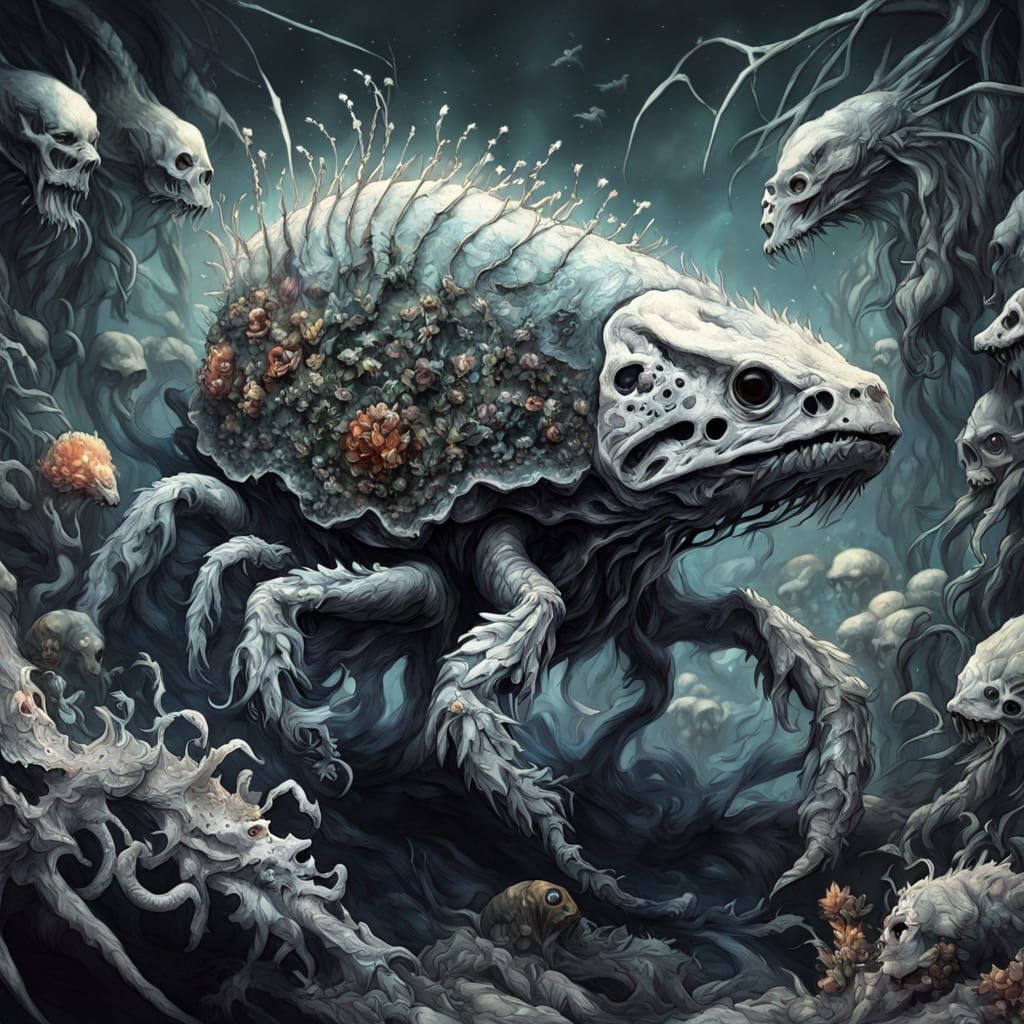 Medieval Warrior Meets Dark Fantasy in Eerie Digital Paintin...