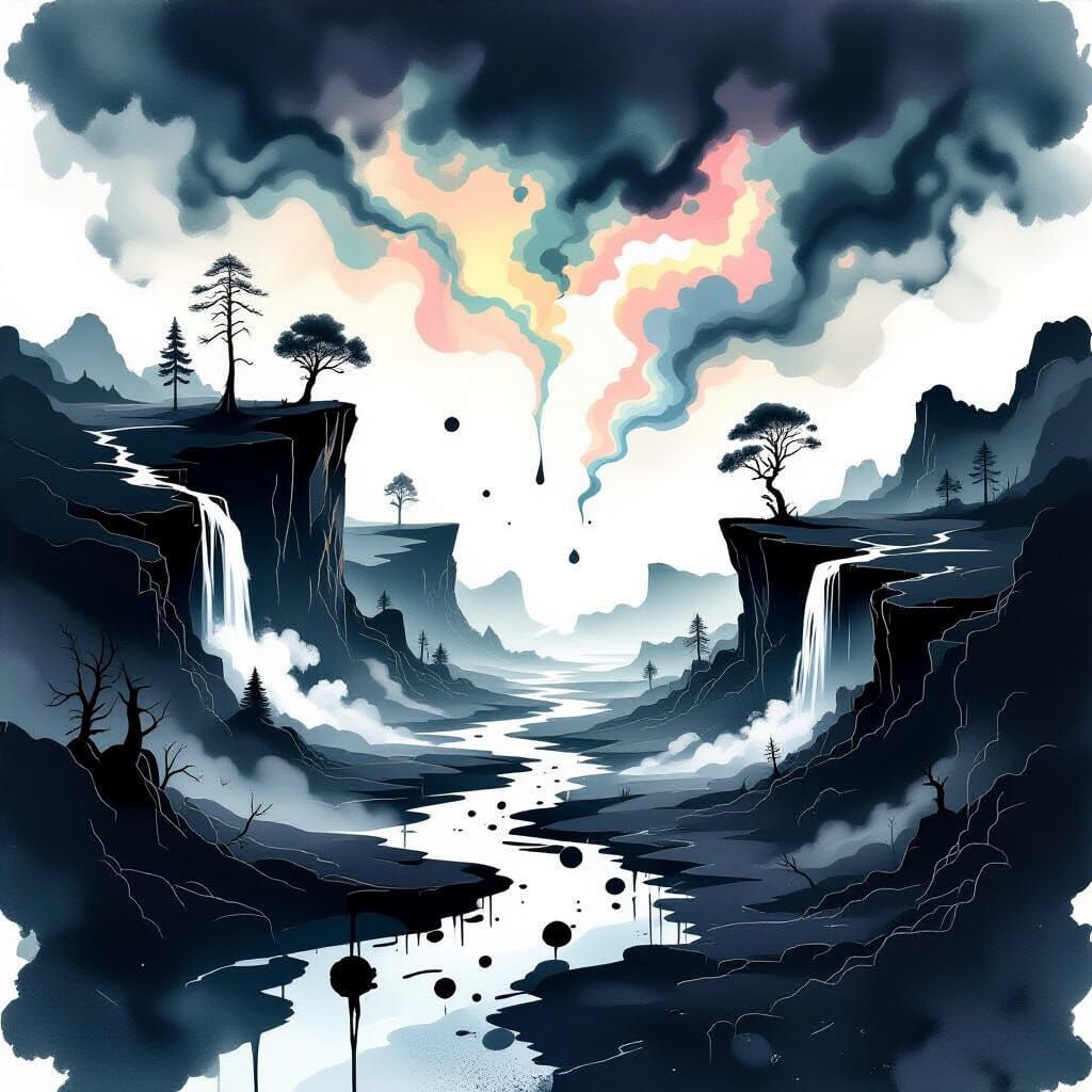 Surreal Canyon of Spilled Dreams