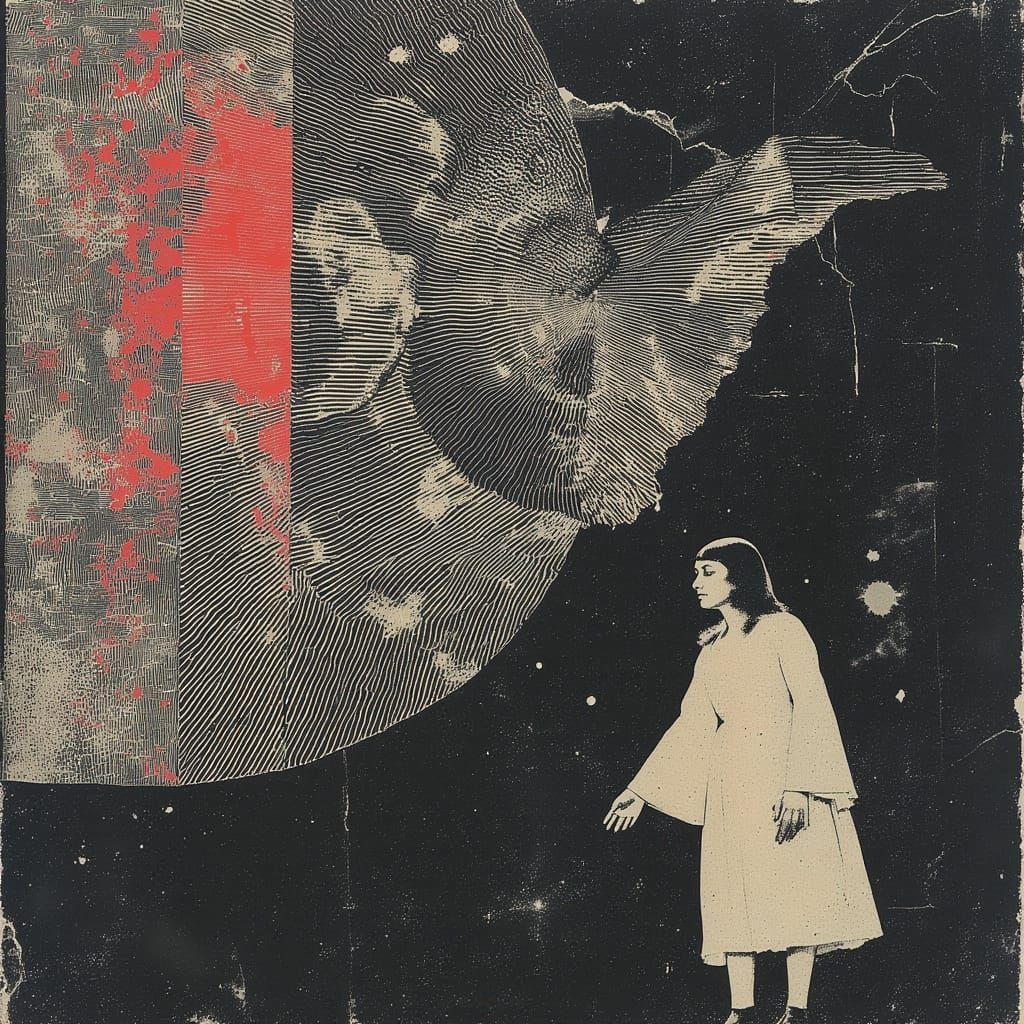 Hypnotic Canvas in Space, Optical Illusion Art