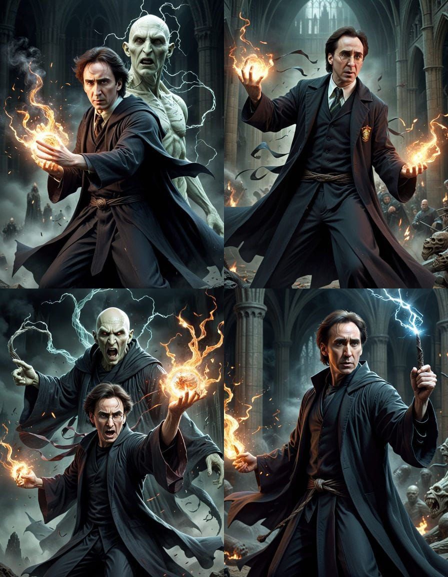 Nicholas Cage as Harry Potter Battles Voldemort in Intimate ...
