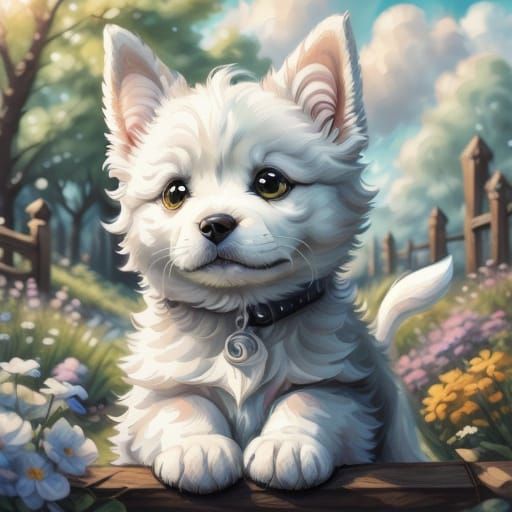 Adorable Dogs and Cats Playing in Pastel Colors