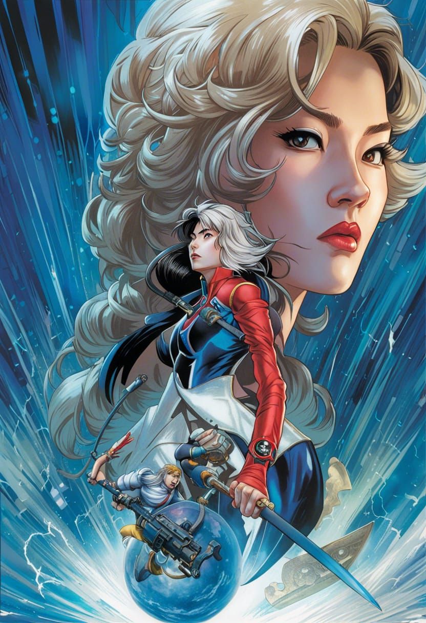 Hong Kong comic book, 3d drawing, Hong Kong manhua artist, Hong Kong artist tony wong drawing style, high detail graphi...