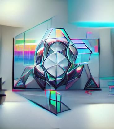 Geometric Holographic Concept Art in 3D