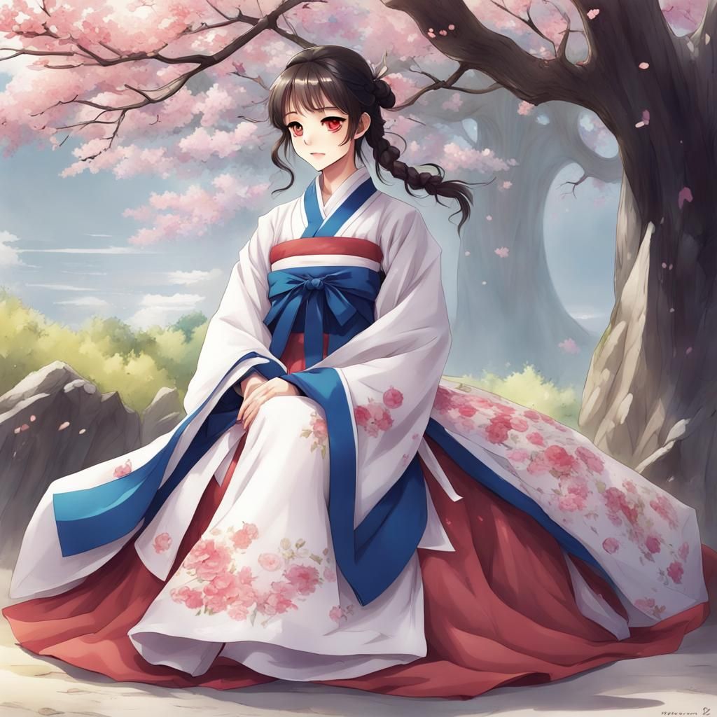 Mysterious Girl in Hanbok: Anime Key Visual