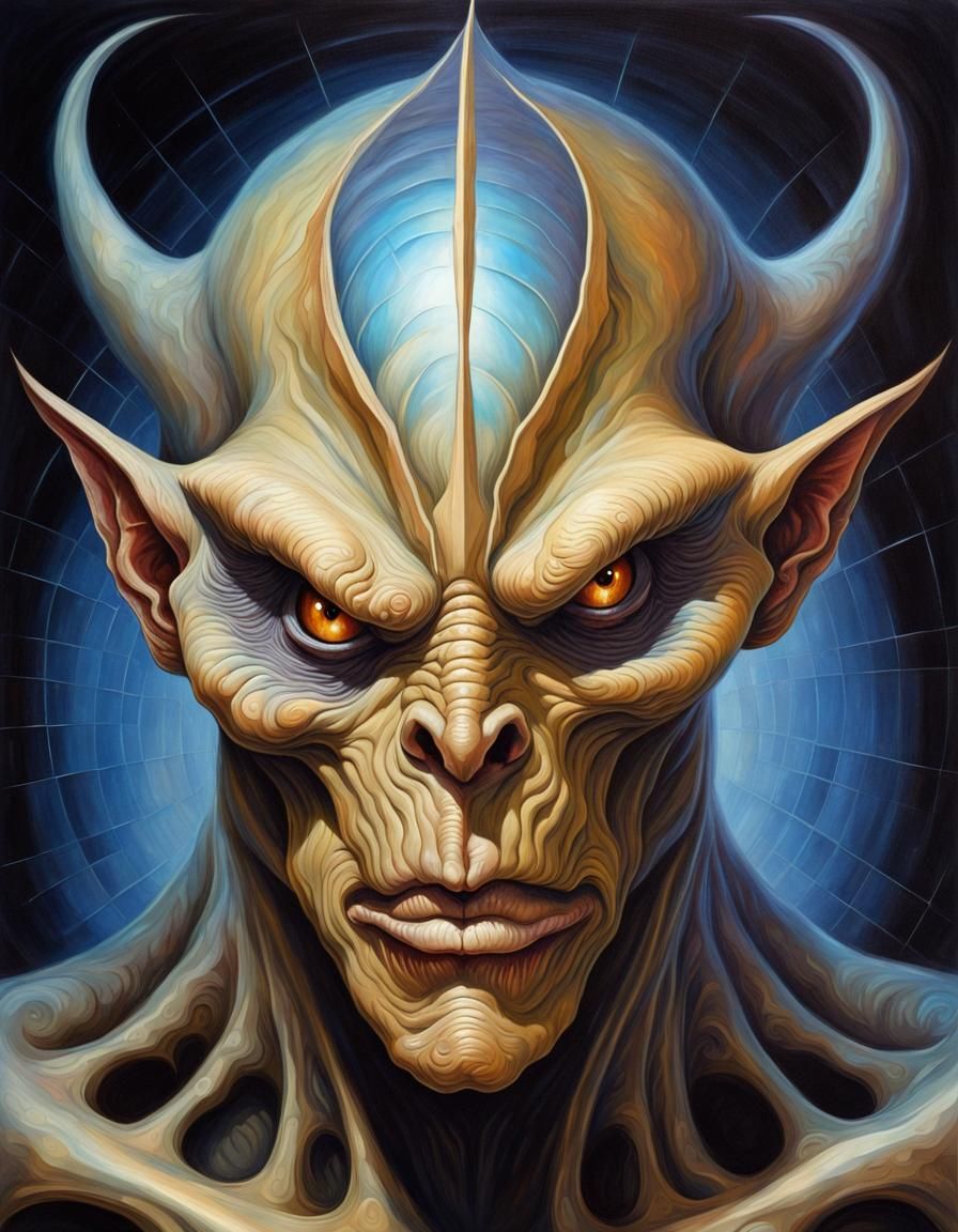 Fearsome Monster Portrait in D&D Fantasy Art Style