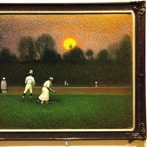 Vampire Umpire in Impressionist Geometric Style