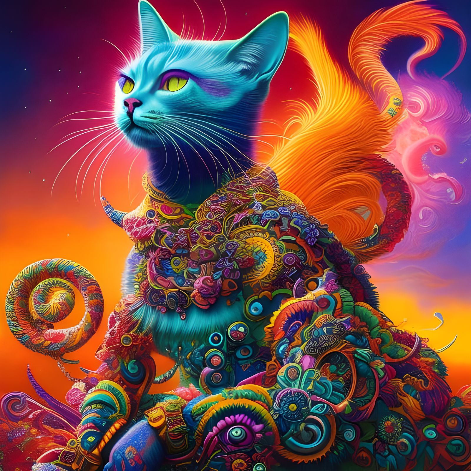 Psychedelic Cat