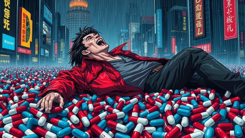 Akira in Cyberpunk Anime Pill Dreamscape
