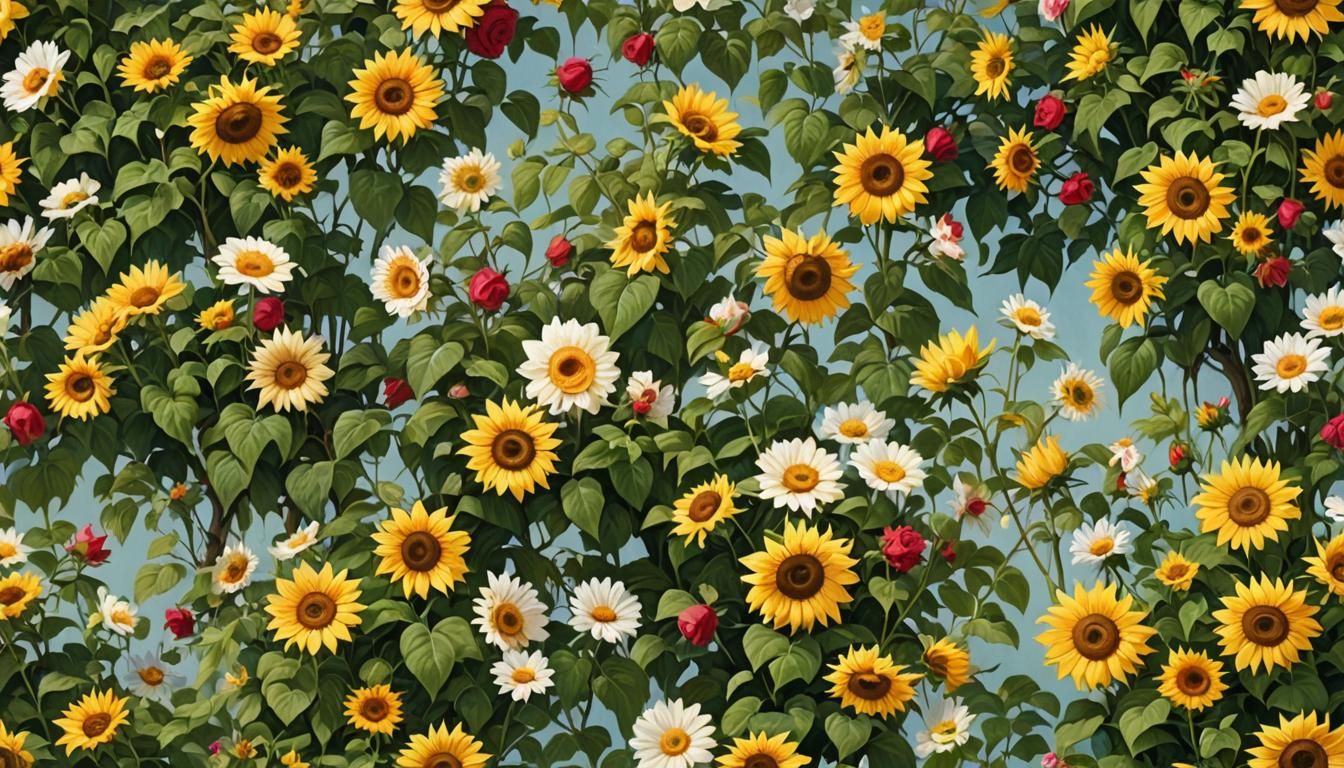 Hyperdetailed Flowers in Bloom: A Masterpiece of Imagination