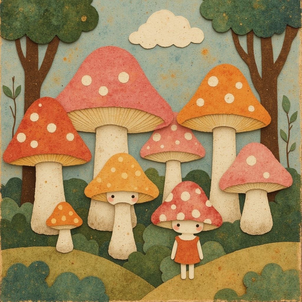 kawaii mushroom land - Double Lora’s