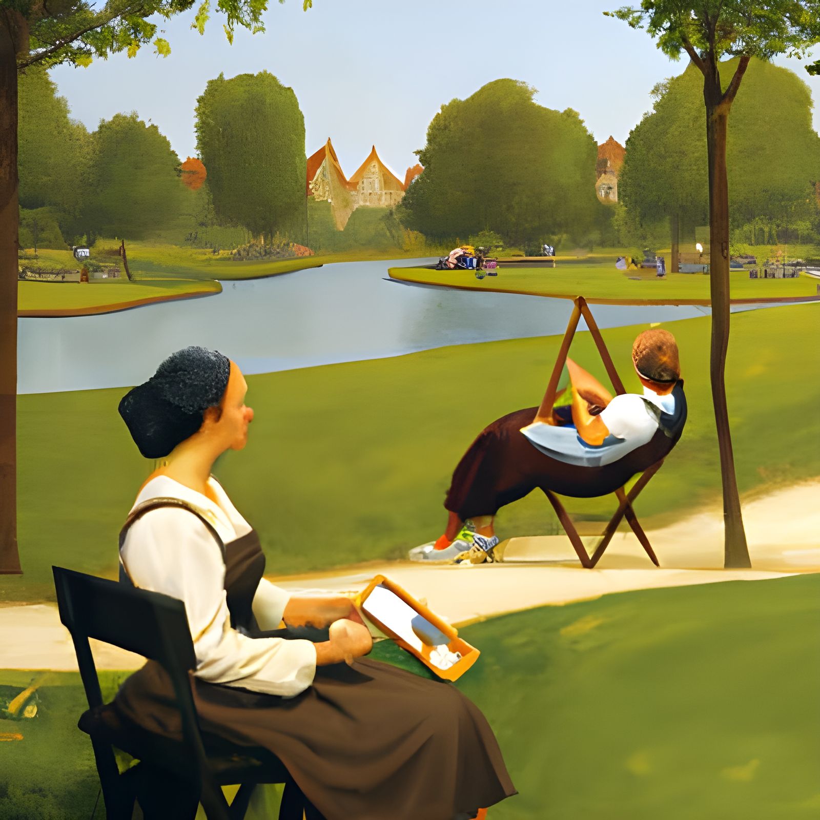Parks and Recreation in Vermeer Style