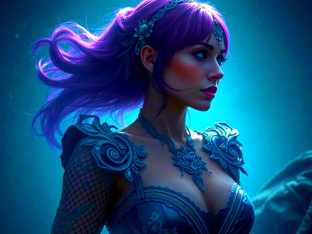 Sensual Gothic Beauty in Psychedelic Dimension