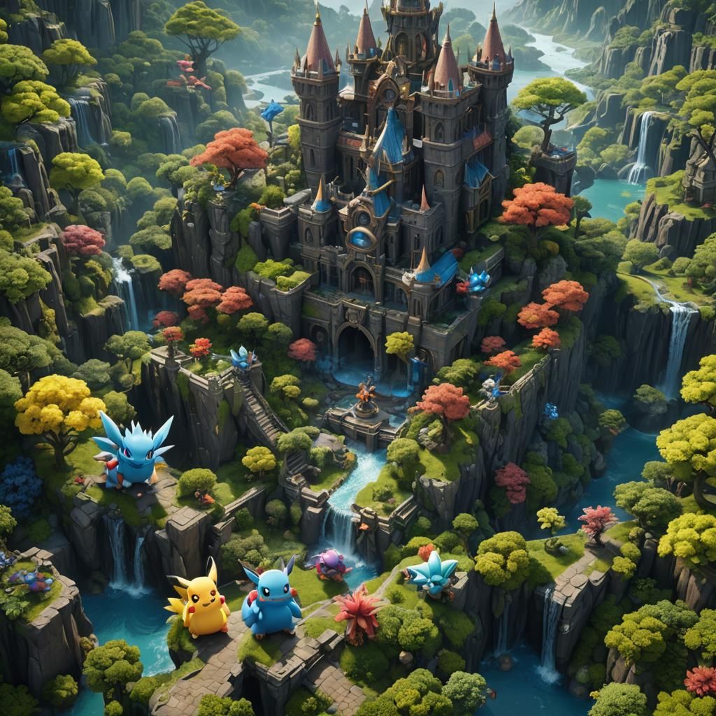 Pokemon Kings in Detailed Fantasy Concept Art