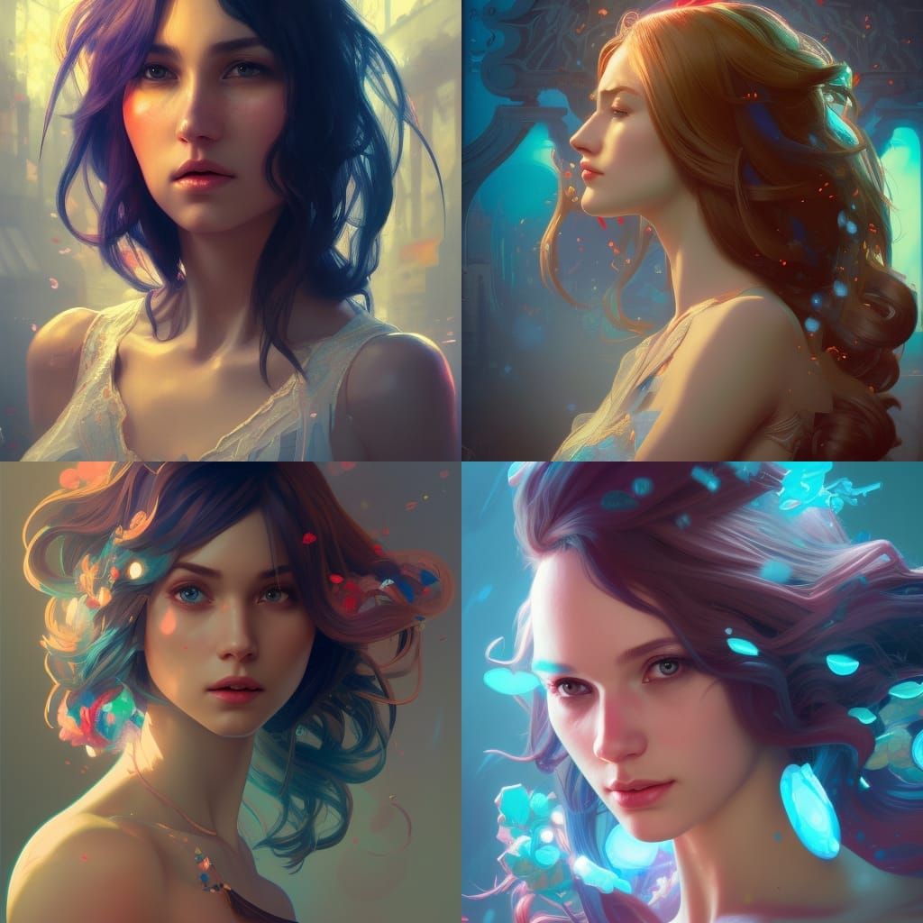 Arcade Wonderland Portrait in Hyperdetailed Digital Art