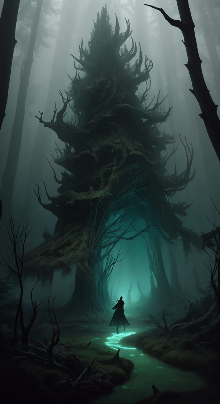 Feywild Horror in Gustave Doré Style