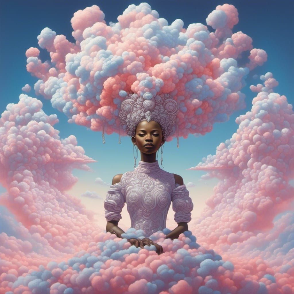 Prismatic Cloud Goddess with Locs