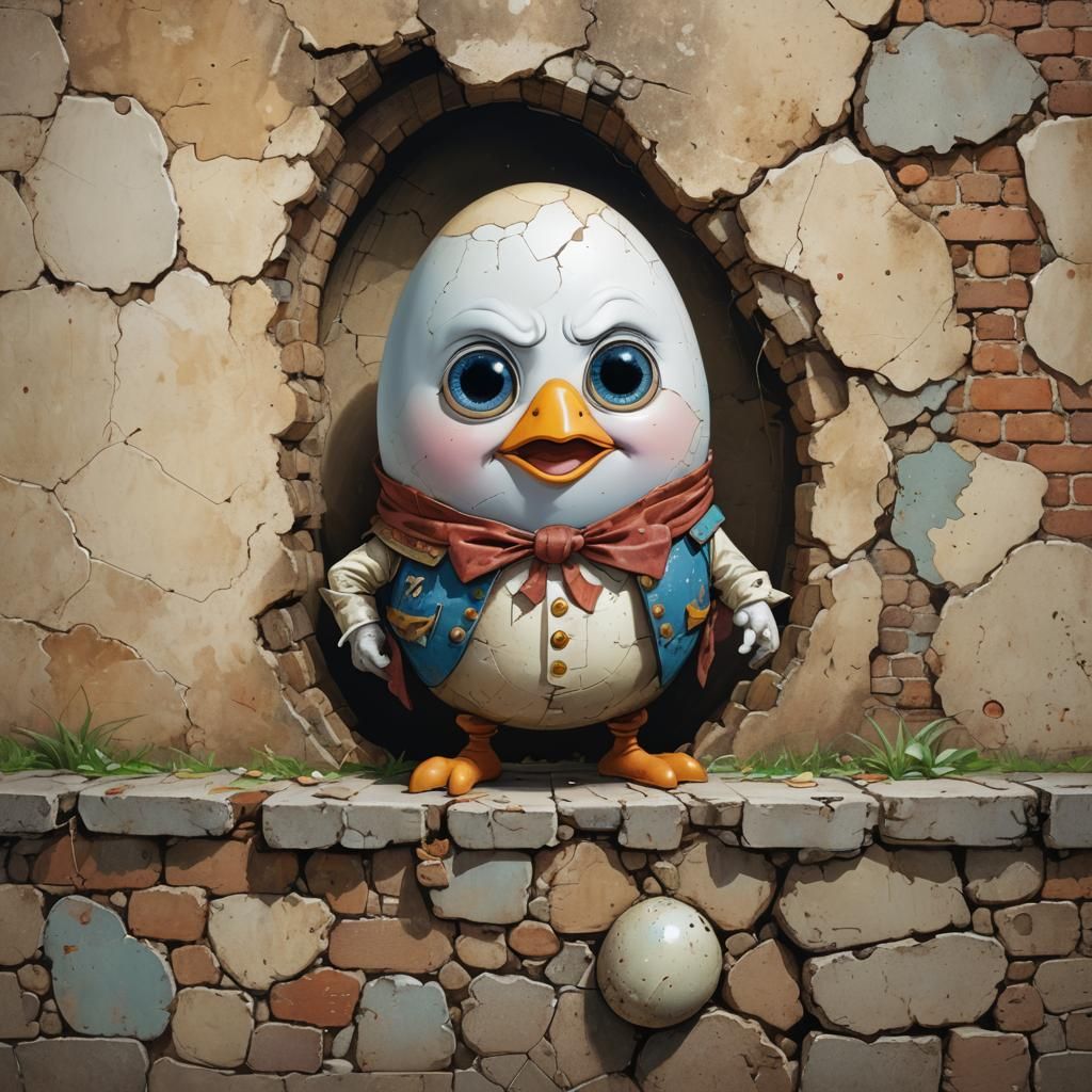 Humpty Dumpty's Great Fall: Digital Art