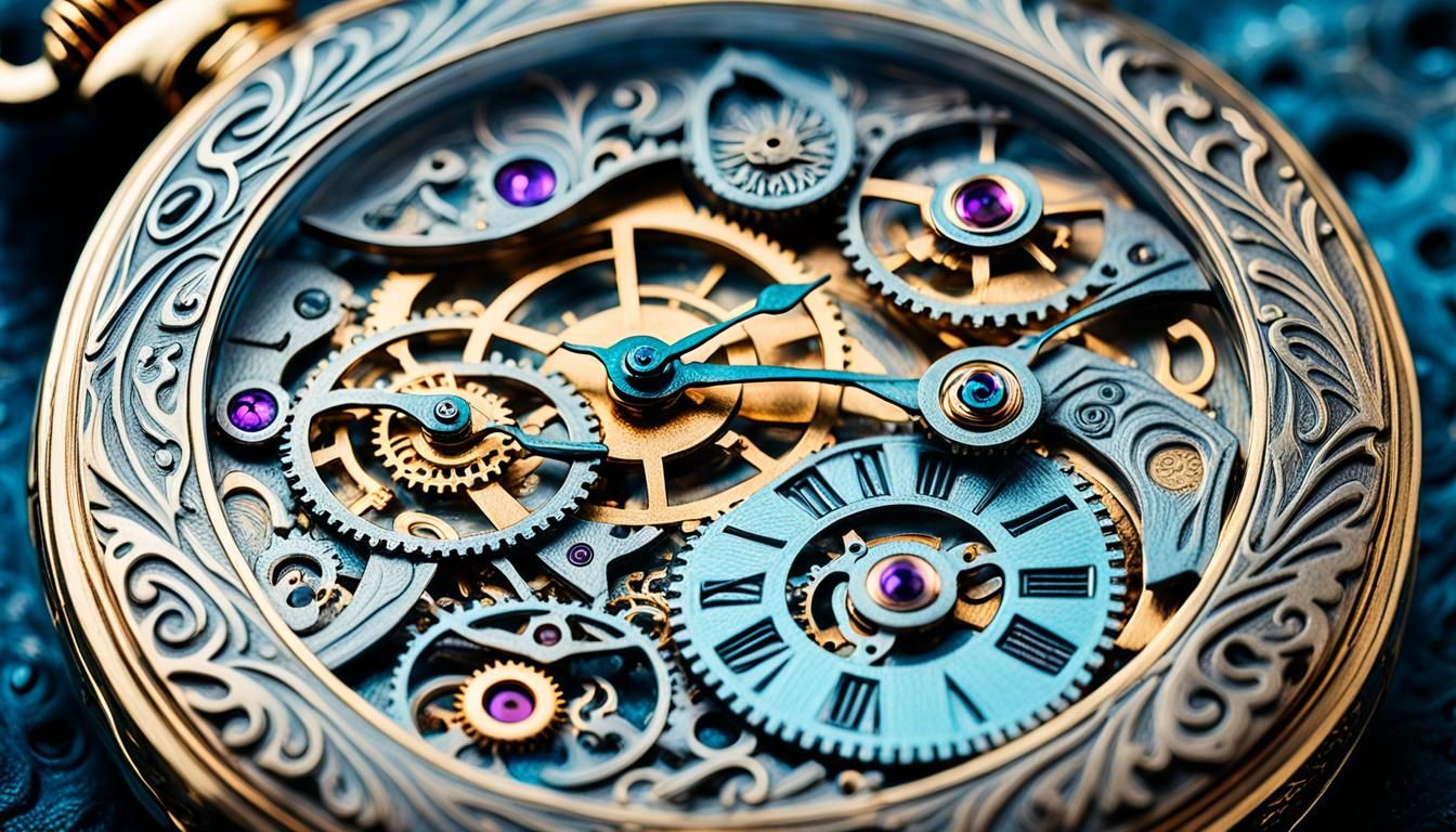 Ornate Pocket Watch in Dreamlike Macro Photography