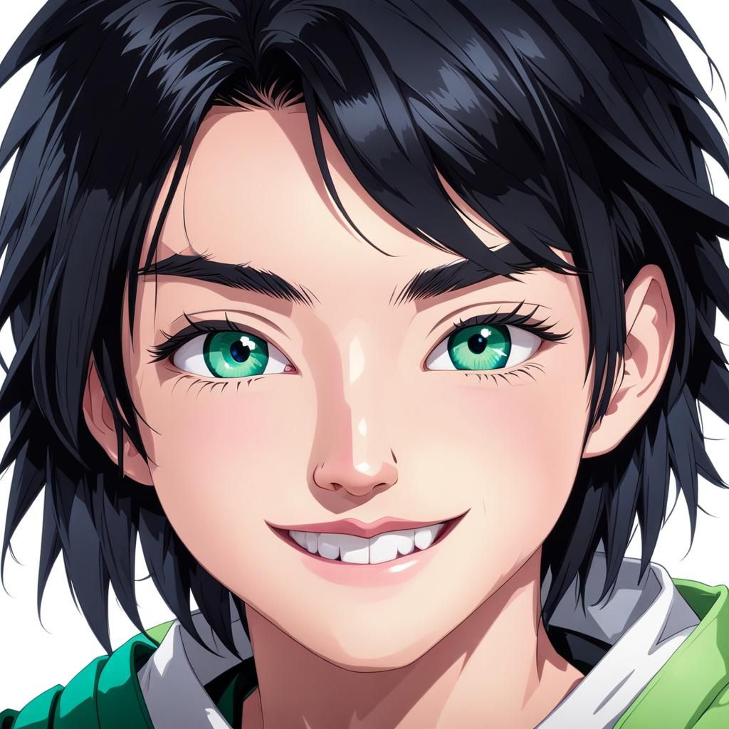 Portrait of a Smiling Asian Man with a Scar