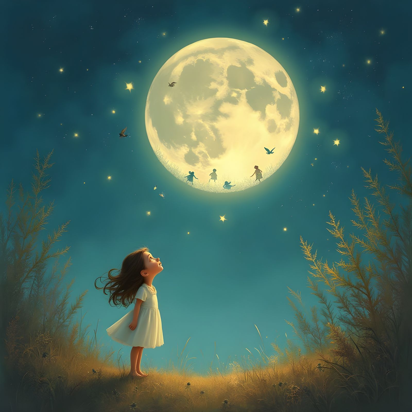 Surreal Glass Moon Habitat in a Celestial Realm