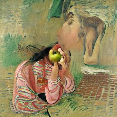 Girl Enjoying an Apple