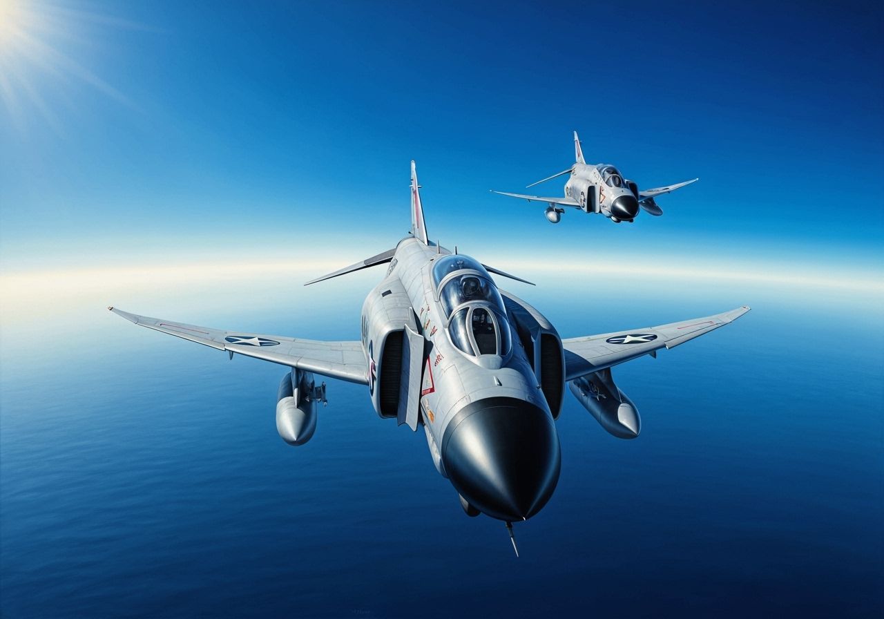 US Navy F-4 Phantoms in Dramatic NC Wyeth Style