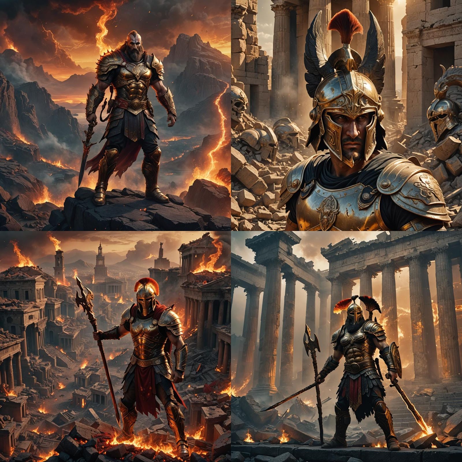 Ares, Greek God of War: Detailed Matte Painting